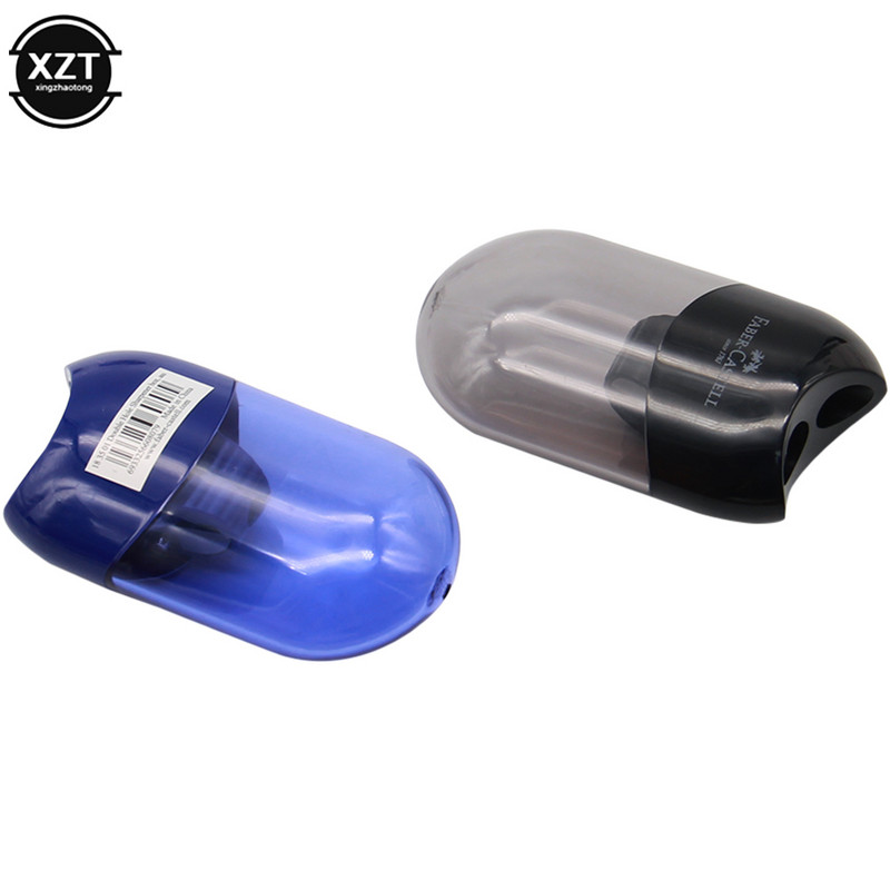 Ascuțitor de creion cu două găuri, mâneci transparente creative, creioane, cuțit, kawaii, copii, elev, decupat, papetărie, rechizite școlare