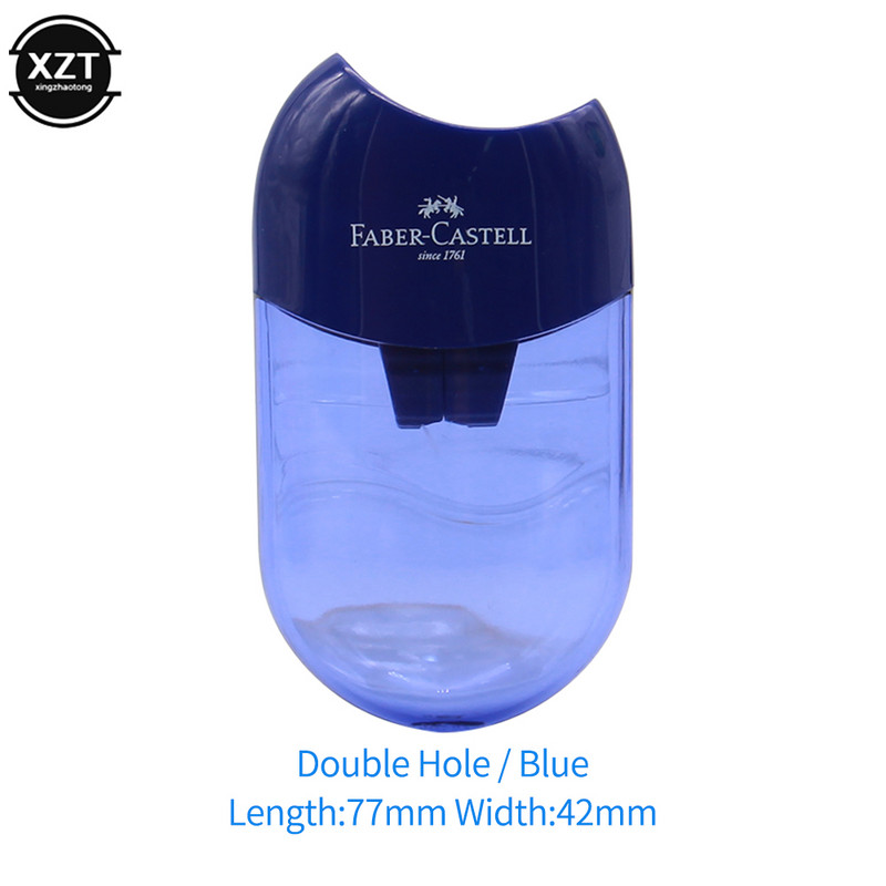 Ascuțitor de creion cu două găuri, mâneci transparente creative, creioane, cuțit, kawaii, copii, elev, decupat, papetărie, rechizite școlare