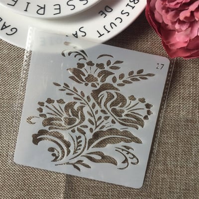 1 τεμ. 13 εκ. Τριαντάφυλλο λουλούδι DIY Στένσιλ στρώσεων Ζωγραφική τοίχου Λεύκωμα χρωματισμού Ανάγλυφο άλμπουμ Πρότυπο διακοσμητικής κάρτας