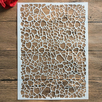A4 29 * 21 cm Ģeometrisks nelīdzenums DIY Trafareti sienu gleznojumi albums Krāsošana reljefs albums dekoratīvs papīrs kartes veidne