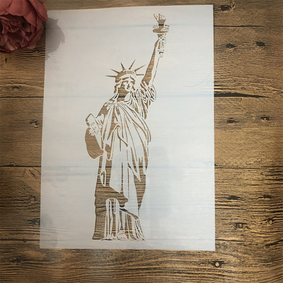 4Gb A4 29cm Dievietes Dieva statuja DIY slāņošanas trafareti sienu gleznojums albums Krāsojams reljefs albums dekoratīvā veidne