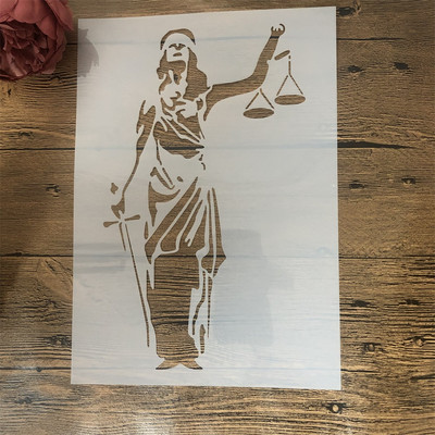 4Gb A4 29cm Dievietes Dieva statuja DIY slāņošanas trafareti sienu gleznojums albums Krāsojams reljefs albums dekoratīvā veidne