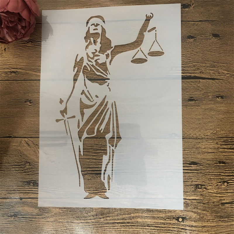 4Gb A4 29cm Dievietes Dieva statuja DIY slāņošanas trafareti sienu gleznojums albums Krāsojams reljefs albums dekoratīvā veidne