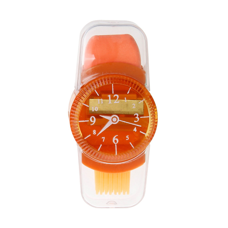 Creative Watch Shape Pencil Sharpener Kist Rubber Kawaii Sharpener 3 u 1 Kombinacija točilka za karandaše