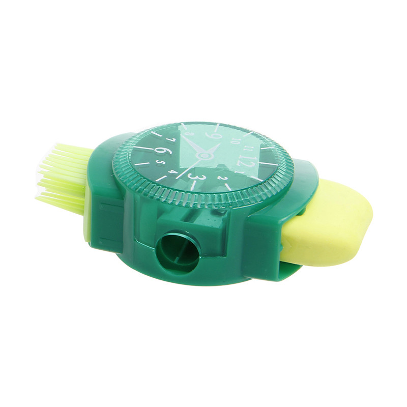 Creative Watch Shape Pencil Sharpener Kist Rubber Kawaii Sharpener 3 u 1 Kombinacija točilka za karandaše