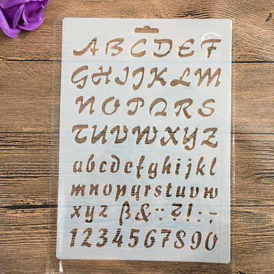 A4 täht ja number Šabloonid Maalimine Värvimine Reljeeftrükk Väljalõigete albumi Dekoratiivmalli šabloon korduvkasutatav