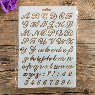 A4 täht ja number Šabloonid Maalimine Värvimine Reljeeftrükk Väljalõigete albumi Dekoratiivmalli šabloon korduvkasutatav