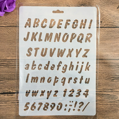 A4 täht ja number Šabloonid Maalimine Värvimine Reljeeftrükk Väljalõigete albumi Dekoratiivmalli šabloon korduvkasutatav