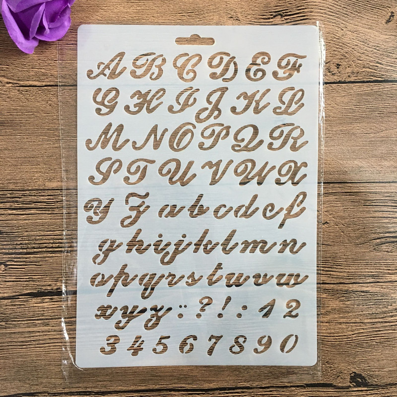 A4 täht ja number Šabloonid Maalimine Värvimine Reljeeftrükk Väljalõigete albumi Dekoratiivmalli šabloon korduvkasutatav