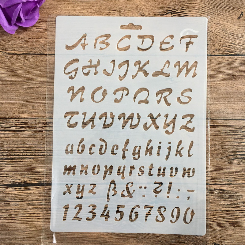 A4 täht ja number Šabloonid Maalimine Värvimine Reljeeftrükk Väljalõigete albumi Dekoratiivmalli šabloon korduvkasutatav