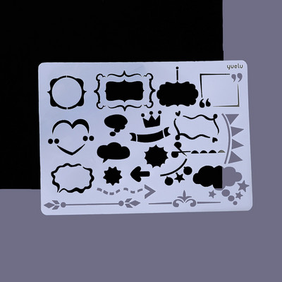 A4 Drăguț Seria Crăciun Fericit Șabloane de pictură goale Zile de naștere Riglă de dantelă Stenils de desen DIY Decorații de album