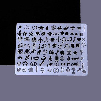 A4 Drăguț Seria Crăciun Fericit Șabloane de pictură goale Zile de naștere Riglă de dantelă Stenils de desen DIY Decorații de album