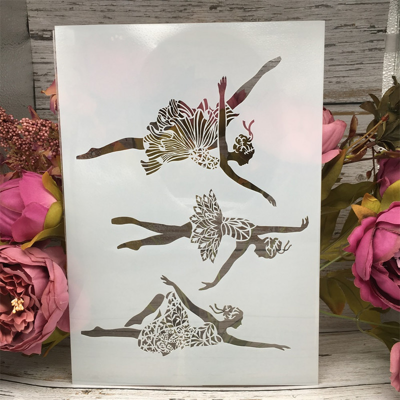 A4 29*21 cm lățime frunze cuvinte bricolaj șabloane stratificare pictură perete album de însemnări de colorat șablon decorativ album de relief