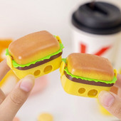 1 komad Lytwtw's Pencil Shapener Kreativni Hamburger Dopisnice Crtani uredski materijal Poklon Kawaii Školski pribor