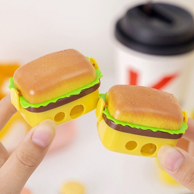 1 komad Lytwtw`s Pencil Shapener Kreativni Hamburger Dopisnice Crtani uredski materijal Poklon Kawaii Školski pribor