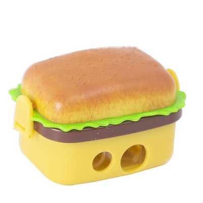 1 komad Lytwtw's Pencil Shapener Kreativni Hamburger Dopisnice Crtani uredski materijal Poklon Kawaii Školski pribor