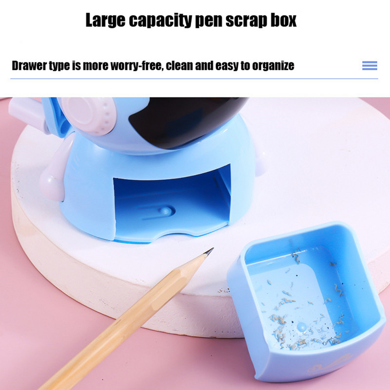 1 τεμ Kawaii Cartoon Astronaut Mechanical Μολύβι Ακονιστήρι ABS Υλικό Escolar Papelaria Σχολικά είδη