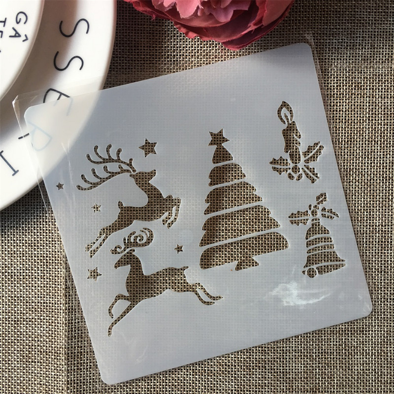 7 vnt. 13 cm Kalėdų Senelis Sniego senelis „Pasidaryk pats“ sluoksniavimo trafaretai, tapyba iškarpų albumas, dažymas, įspaustas albumas, dekoratyvinis šablonas