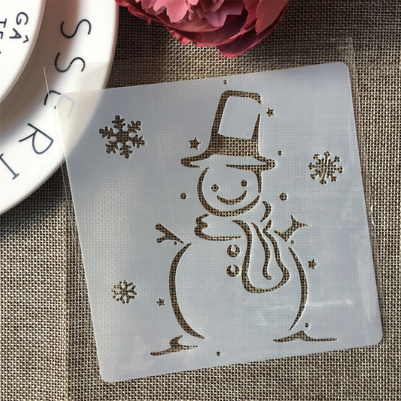 7 vnt. 13 cm Kalėdų Senelis Sniego senelis „Pasidaryk pats“ sluoksniavimo trafaretai, tapyba iškarpų albumas, dažymas, įspaustas albumas, dekoratyvinis šablonas