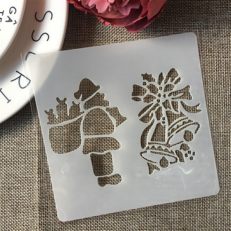 7 vnt. 13 cm Kalėdų Senelis Sniego senelis „Pasidaryk pats“ sluoksniavimo trafaretai, tapyba iškarpų albumas, dažymas, įspaustas albumas, dekoratyvinis šablonas