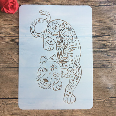 Naujas A4 29 * 21 cm Daug kūrybingų gyvūnų „pasidaryk pats“ trafaretai ant sienų tapybos iškarpų albumo dažymas nuotraukų albumo dekoratyvinis popierinis kortelės šablonas