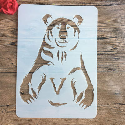 Naujas A4 29 * 21 cm Daug kūrybingų gyvūnų „pasidaryk pats“ trafaretai ant sienų tapybos iškarpų albumo dažymas nuotraukų albumo dekoratyvinis popierinis kortelės šablonas