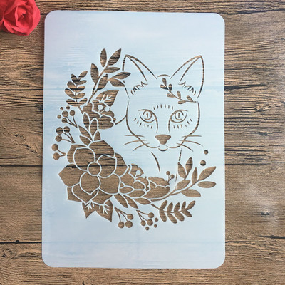 Naujas A4 29 * 21 cm Daug kūrybingų gyvūnų „pasidaryk pats“ trafaretai ant sienų tapybos iškarpų albumo dažymas nuotraukų albumo dekoratyvinis popierinis kortelės šablonas