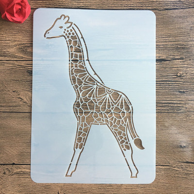 Naujas A4 29 * 21 cm Daug kūrybingų gyvūnų „pasidaryk pats“ trafaretai ant sienų tapybos iškarpų albumo dažymas nuotraukų albumo dekoratyvinis popierinis kortelės šablonas