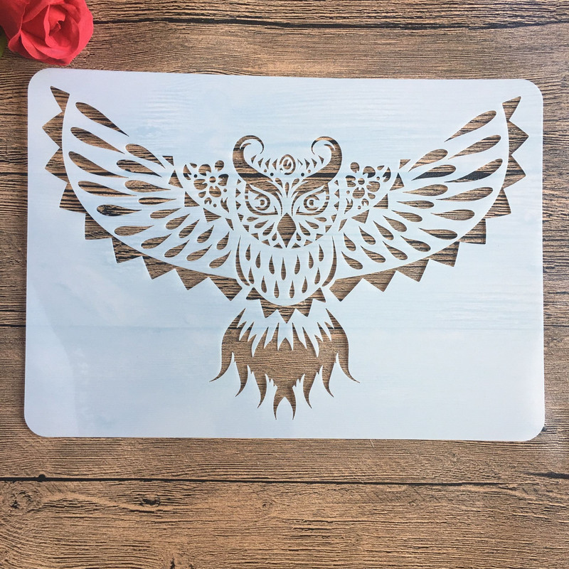 Naujas A4 29 * 21 cm Daug kūrybingų gyvūnų „pasidaryk pats“ trafaretai ant sienų tapybos iškarpų albumo dažymas nuotraukų albumo dekoratyvinis popierinis kortelės šablonas