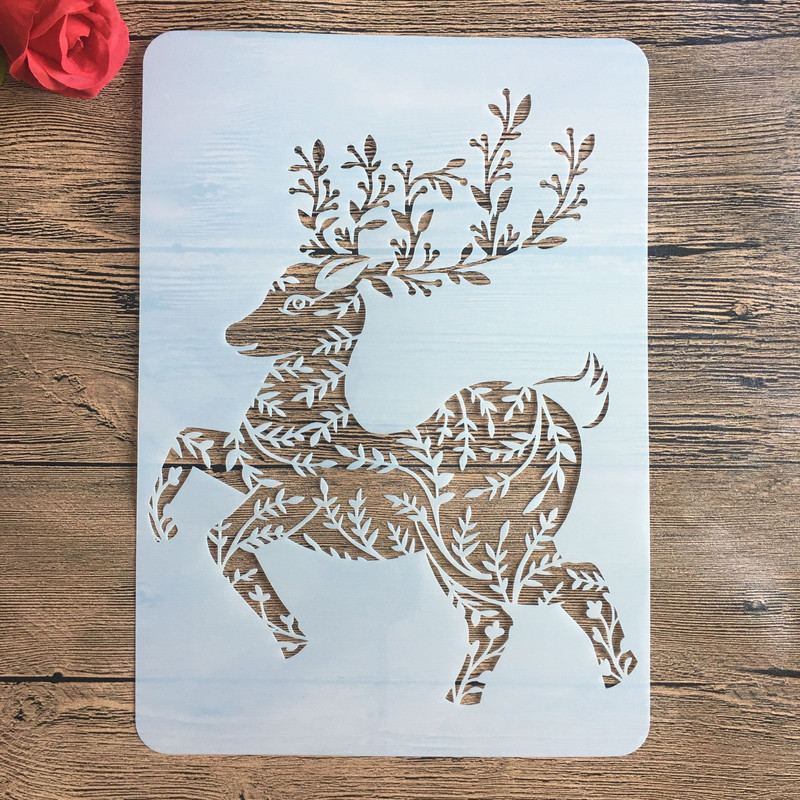 Naujas A4 29 * 21 cm Daug kūrybingų gyvūnų „pasidaryk pats“ trafaretai ant sienų tapybos iškarpų albumo dažymas nuotraukų albumo dekoratyvinis popierinis kortelės šablonas