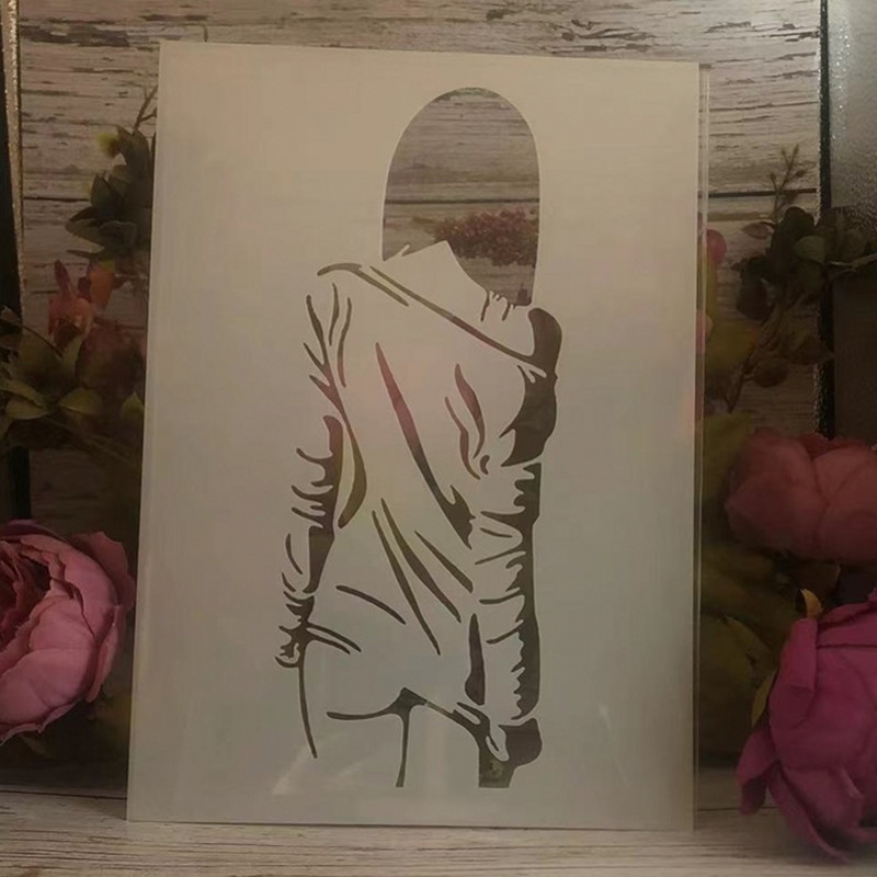 4 buc. A4 29 cm Iubitorii de fete sexy sărut DIY șabloane de stratificare pictură perete album de însemnări de colorat șablon decorativ album de relief