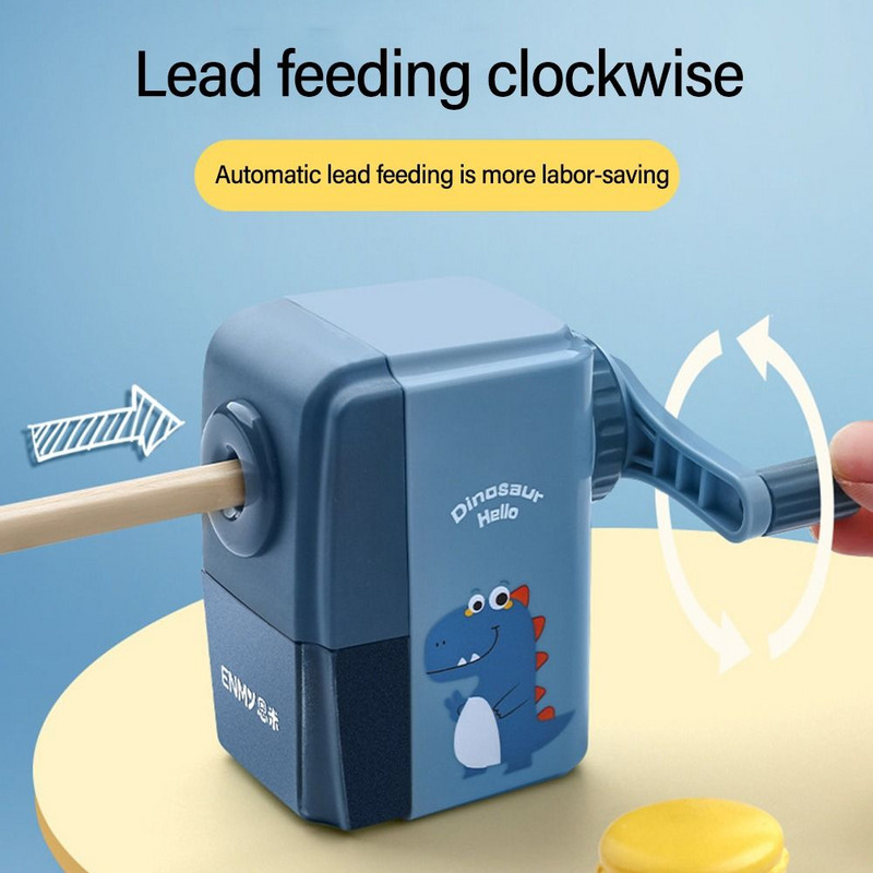 Pieštukų drožtuvas Animacinių filmų dinozaurų raštas Mechaninis pieštukų drožtuvas Rankinis švaistiklis Pieštuko peilis Įrankiai Studento prizas Dovana vaikams