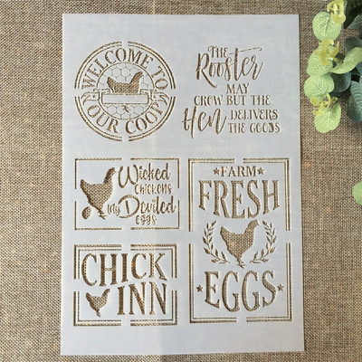4 ks 29 cm A4 slová štítky včelí úľ DIY vrstvené šablóny maľovanie scrapbooking vyfarbovanie reliéfny album dekoratívna šablóna karty