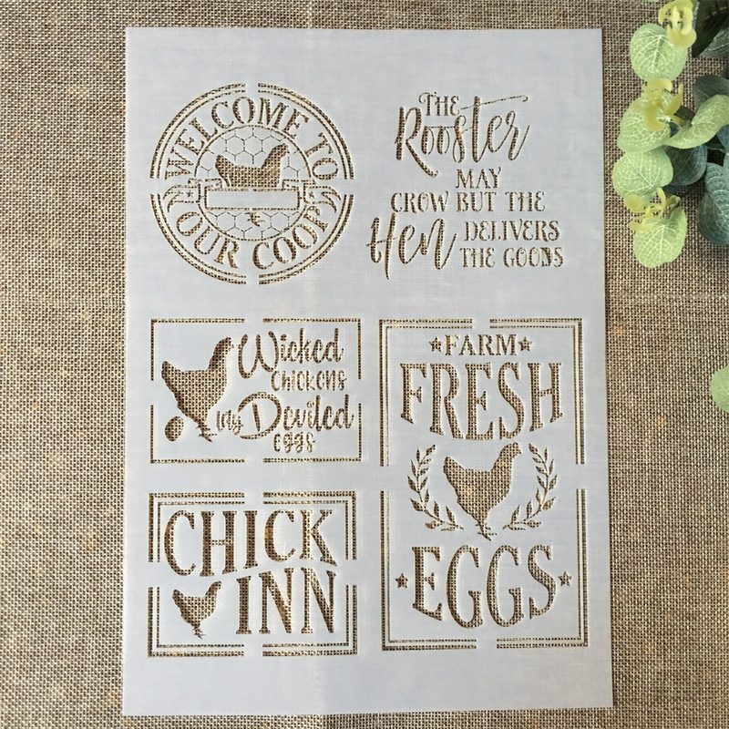 4 ks 29 cm A4 slová štítky včelí úľ DIY vrstvené šablóny maľovanie scrapbooking vyfarbovanie reliéfny album dekoratívna šablóna karty