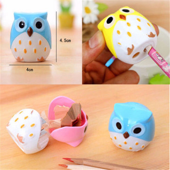 4 Χρώμα Cute Kawaii Lovely Plastic Owl Automatic Moly Shariner Δημιουργικά δώρα για γραφική ύλη για παιδιά Σχολικά είδη