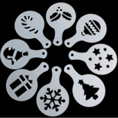 Šablona za božićne kolače od 8 komada. Predložak za slikanje. Album za fotografije. Utiskivanje. DIY Alat za pečenje Uredski školski pribor