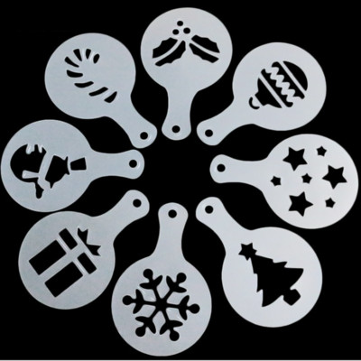 Šablona za božićne kolače od 8 komada. Predložak za slikanje. Album za fotografije. Utiskivanje. DIY Alat za pečenje Uredski školski pribor