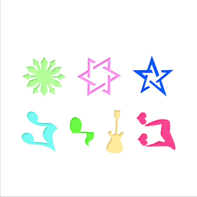 Šablona za božićne kolače od 8 komada. Predložak za slikanje. Album za fotografije. Utiskivanje. DIY Alat za pečenje Uredski školski pribor