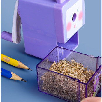 Εγχειρίδιο Cartoon Mechanical Pencil Sharpener Auto Feeding Sharpeners Kids Gift Stationery School A7247