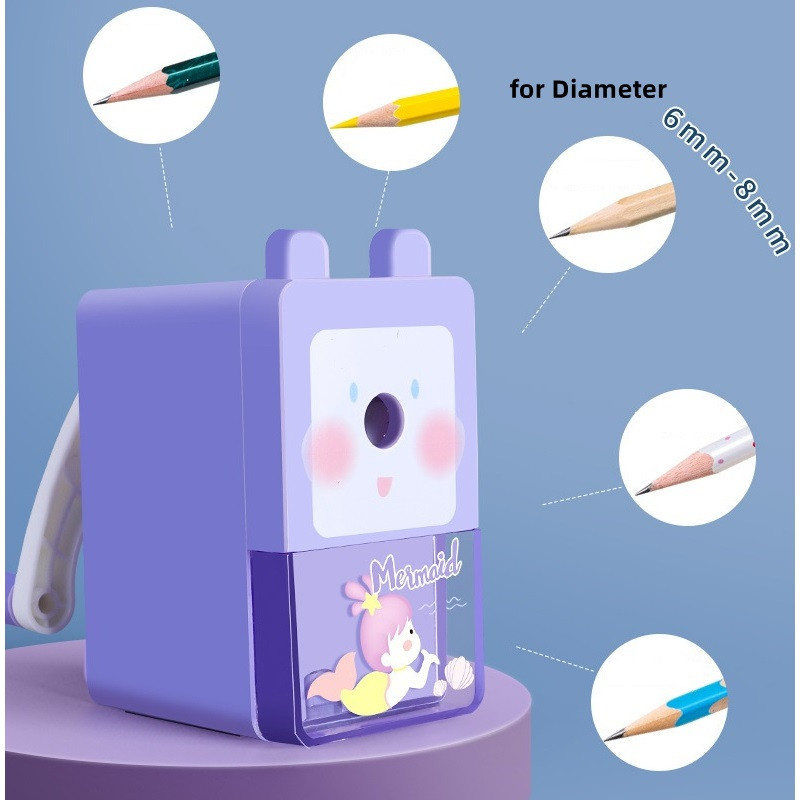 Mehaničko šiljilo za olovke s crtanim filmovima, ručno šiljilo s automatskim uvlačenjem, poklon za djecu, pribor za školu A7247