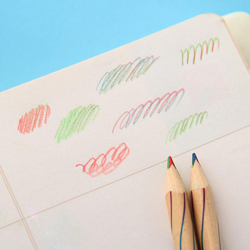 10 kom duginih šarenih olovki s olovkom u 3 miješane boje, višebojne učeničke DIY olovke za crtanje grafita, djeca, pribor za pisanje