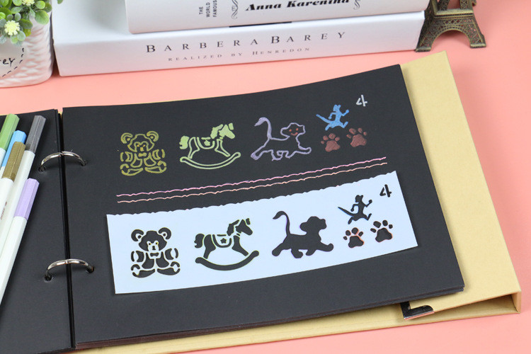 8 τμχ/σετ Χαριτωμένα λουλούδια ζωγραφική χελώνα κουνελιών για ζωγραφική Scrapbooking Diy πλαστικοί χάρακες Παιδικά δώρο Εκπαιδευτικά είδη