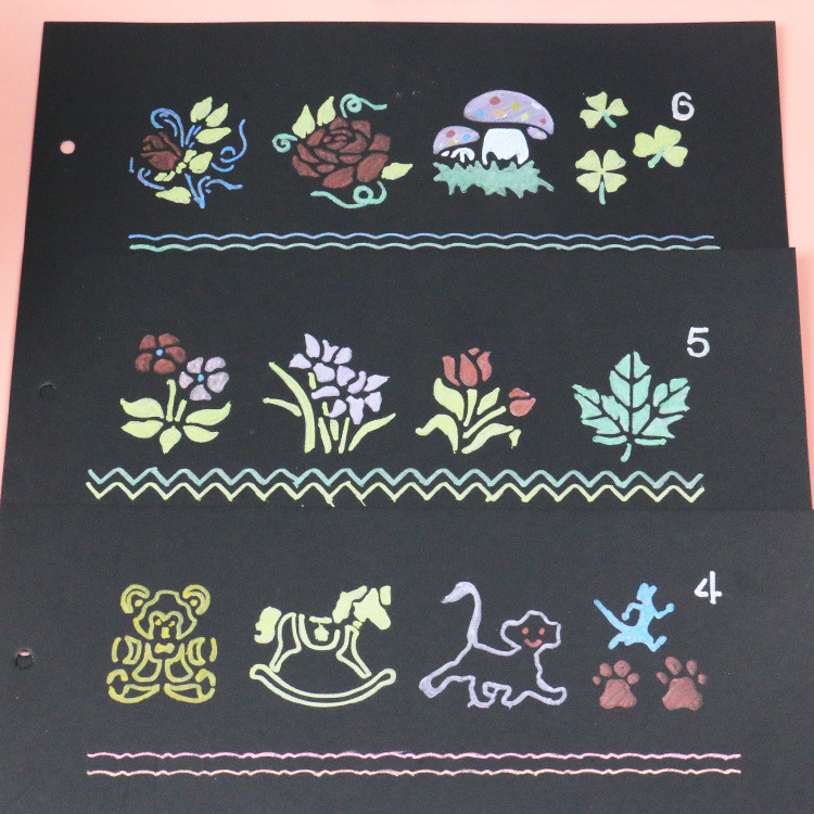 8 τμχ/σετ Χαριτωμένα λουλούδια ζωγραφική χελώνα κουνελιών για ζωγραφική Scrapbooking Diy πλαστικοί χάρακες Παιδικά δώρο Εκπαιδευτικά είδη