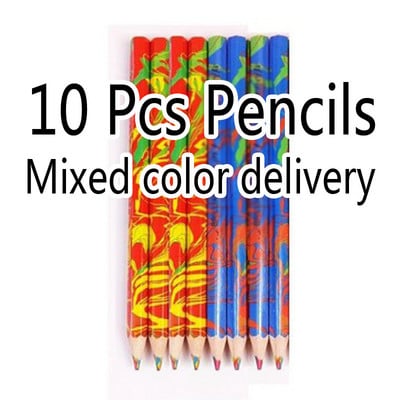 10 kom Crtanje Slikanje DIY olovka Slatka Kawaii drvena olovka u boji Drvena olovka u duginim bojama za djecu Školski pribor za grafite