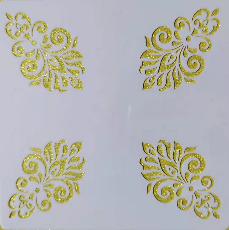 7-daļīgs augu ziedu mandalas raksta dobu izsmidzināmu ziedu veidņu komplekts bērnu krāsošanas veidņu dekorēšanai