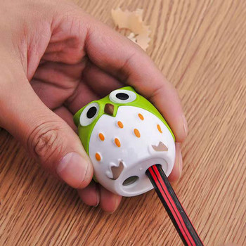 4 τεμ. Kawaii Owl με διπλή τρύπα ξύστρα για μολύβι Creative Cute School Student Χαρτικά Προμήθειες για καλλιτεχνικό σχέδιο Σκίτσο Παιδικό Δώρο