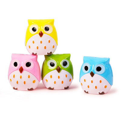4Gb Kawaii Owl dubultā caurumu zīmuļu asināmais Radošs jauki skolas studentu kancelejas piederumi mākslinieciskai zīmēšanai, skice bērniem, dāvana