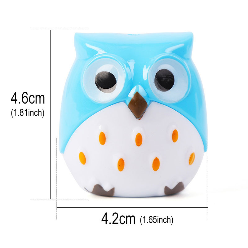4Gb Kawaii Owl dubultā caurumu zīmuļu asināmais Radošs jauki skolas studentu kancelejas piederumi mākslinieciskai zīmēšanai, skice bērniem, dāvana