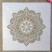 30*30cm Mandala Geometry Normál barkácsolás Rétegező Sablonok Falfestés Scrapbook Színező Dombornyomó Album Díszsablon