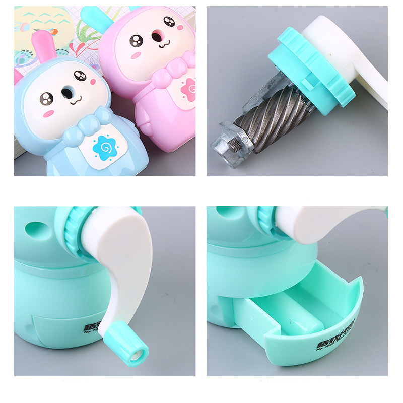 1 kom. Student, šiljilo za olovke, šiljilo za olovke za rukovanje slatkim zečićem